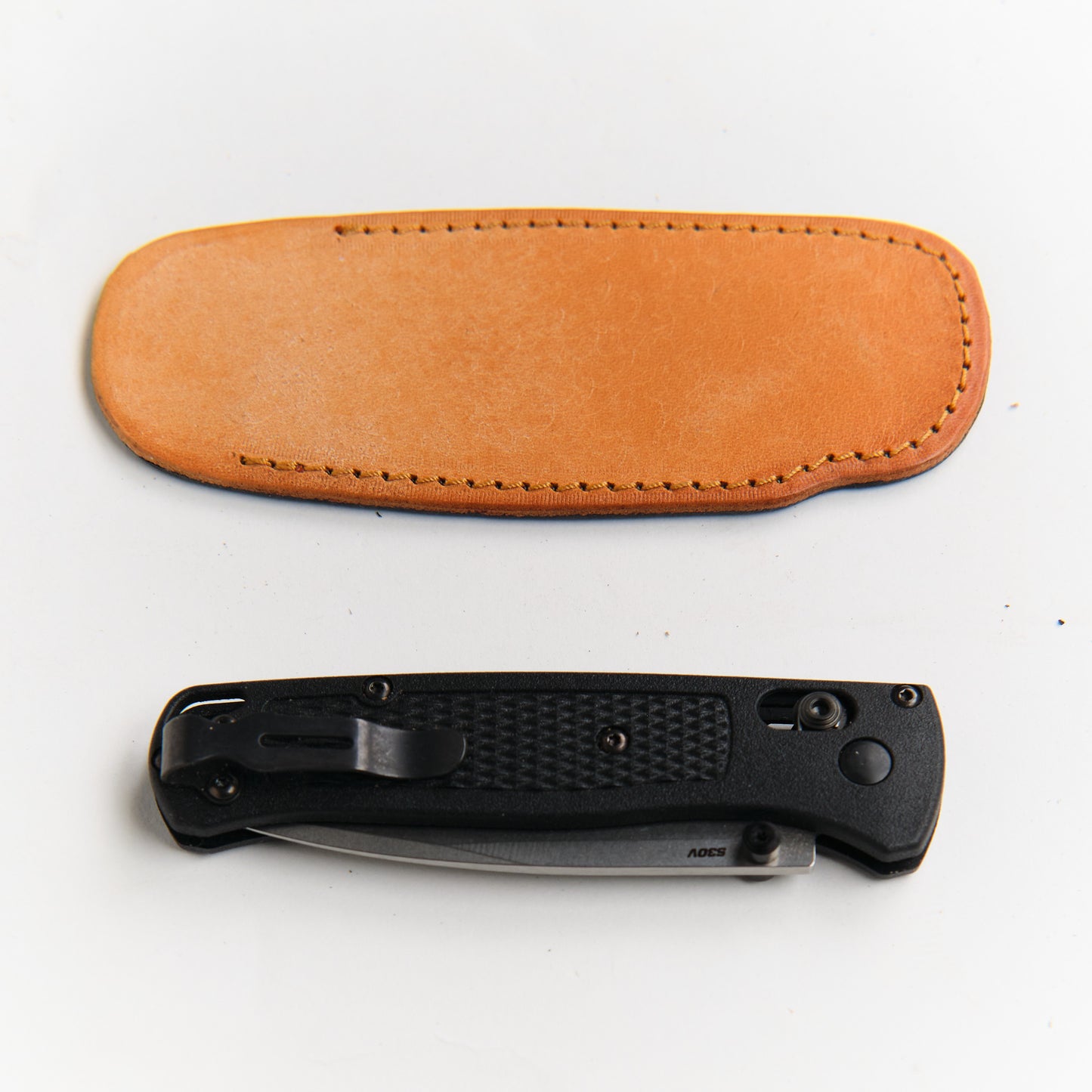 Leather Pocket Knife Sheath - Bugout