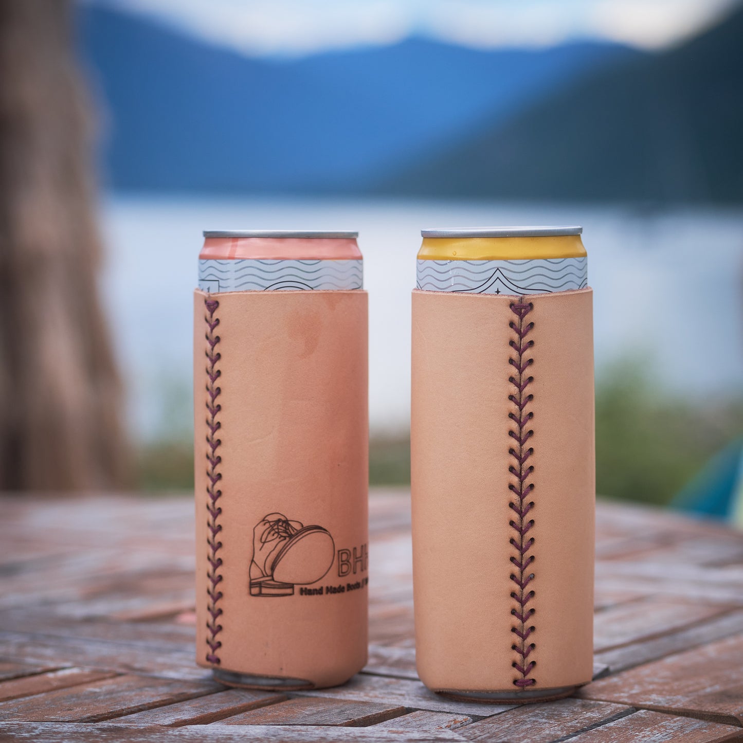 Leather Can Sleeve - Tall skinny can