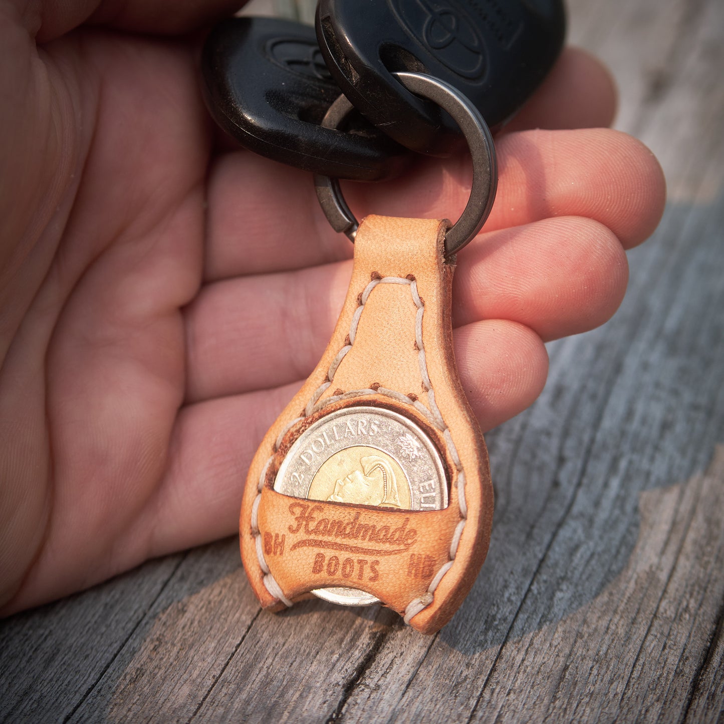 Leather Keychain Coin Holder