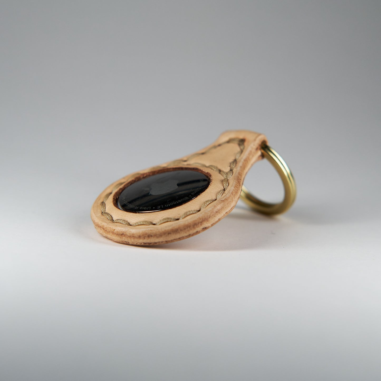 Leather AirTag holder keychain