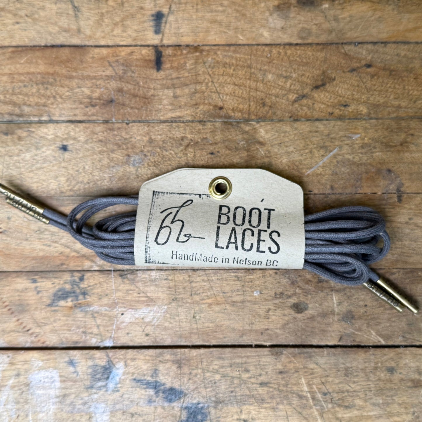 Boot Lace - Waxed Cotton Grey