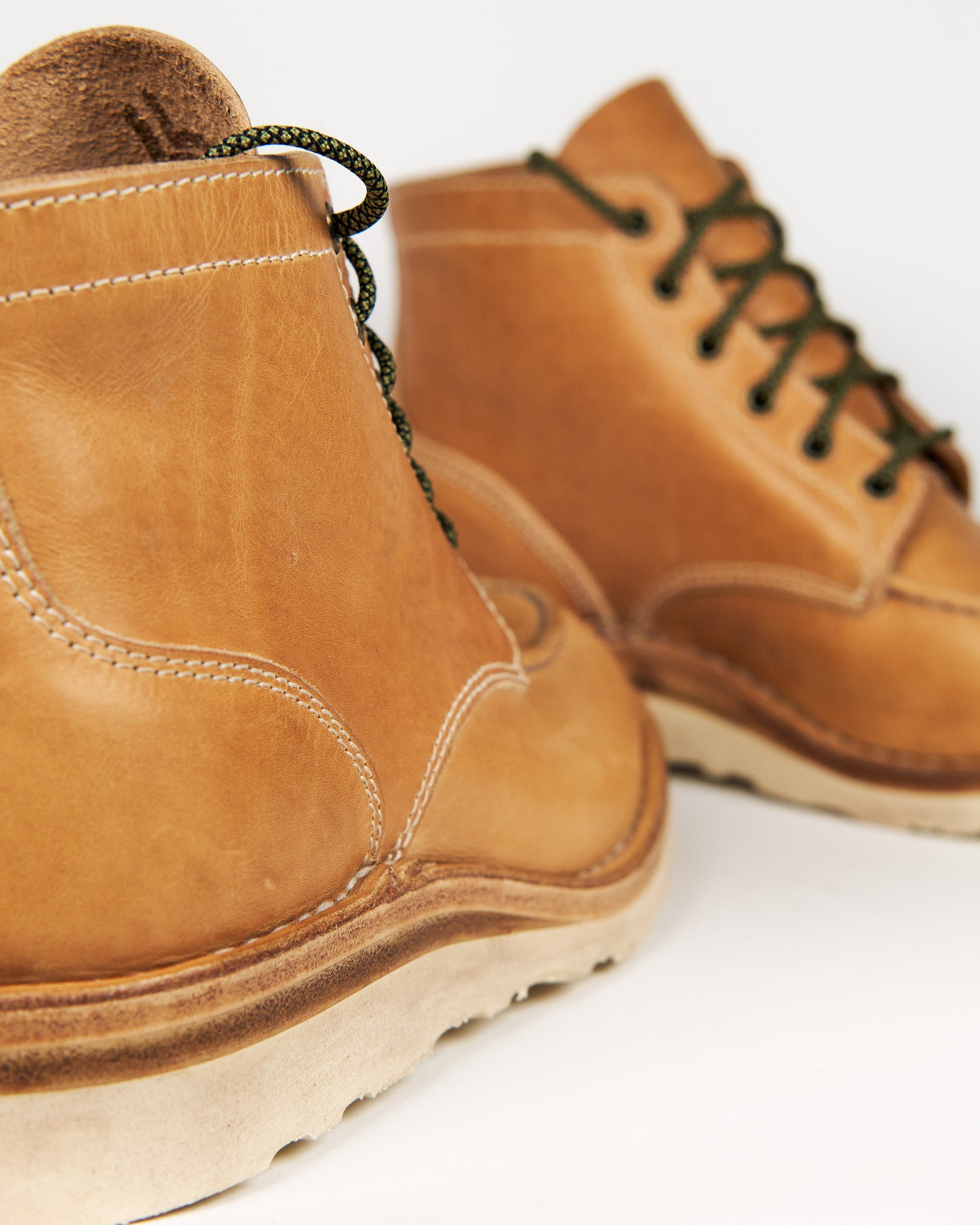 Blonde Moc Toe Leather Boot